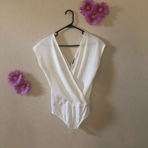 White Zara Crossover Bodysuit